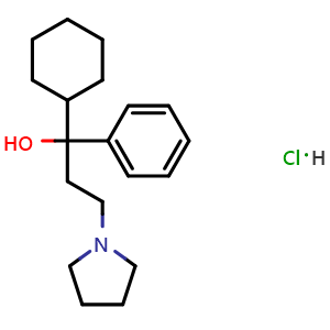 Chemical structure of Procyclidine hydrochloride , CAS 1508-76-5, AChemBlock Z238657