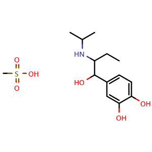 Chemical structure of Isoetharine mesylate salt , CAS 7279-75-6, AChemBlock Z238660