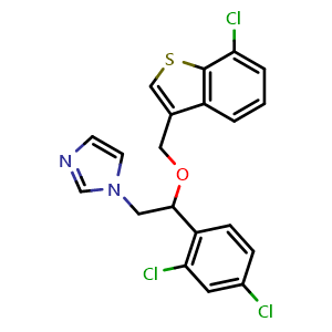 Chemical structure of Sertaconazole , CAS 99592-32-2, AChemBlock Z238664