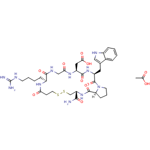 Chemical structure of Eptifibatide acetate , CAS 881997-86-0, AChemBlock Z238681