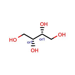 Chemical structure of rel-(2R,3R)-1,2,3,4-Butanetetrol , CAS 7493-90-5, AChemBlock Z238683