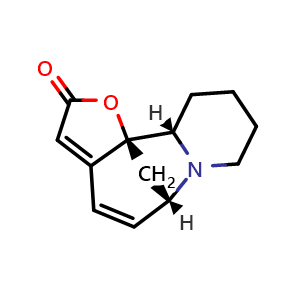 Chemical structure of Allosecurinine , CAS 884-68-4, AChemBlock Z238700