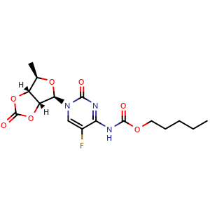 Chemical structure of Capecitabine-2',3'-cyclic Carbonate , CAS 921769-65-5, AChemBlock Z238747