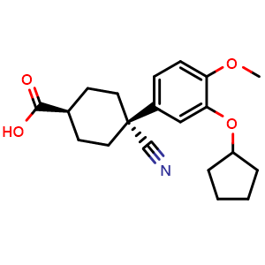 rel-cis-4-Cyano-4-[3-(cyclopentyloxy)-4-methoxyphenyl]cyclohexanecarboxylic acid
