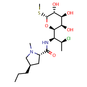 Chemical structure of Clindamycin , CAS 18323-44-9, AChemBlock Z238751