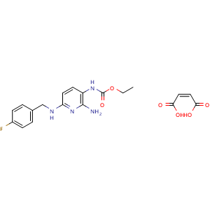 Chemical structure of Flupirtine maleate , CAS 75507-68-5, AChemBlock Z238756
