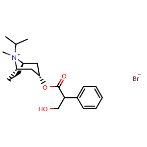 Chemical structure of Ipratropium bromide , CAS 22254-24-6, AChemBlock Z238761
