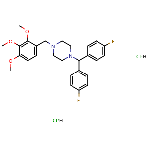 Chemical structure of Lomerizine dihydrochloride , CAS 101477-54-7, AChemBlock Z238763
