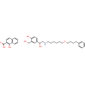 Chemical structure of Salmeterol xinafoate , CAS 94749-08-3, AChemBlock Z238769
