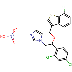 Chemical structure of Sertaconazole nitrate , CAS 99592-39-9, AChemBlock Z238772