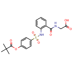 Chemical structure of Sivelestat , CAS 127373-66-4, AChemBlock Z238797