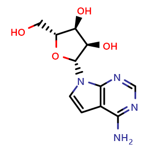 Chemical structure of Tubercidin , CAS 69-33-0, AChemBlock Z238798