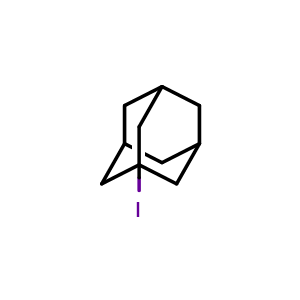 Chemical structure of 1-Iodoadamantane , CAS 768-93-4, AChemBlock Z238800