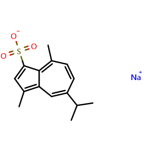Chemical structure of Sodium gualenate , CAS 6223-35-4, AChemBlock Z238811