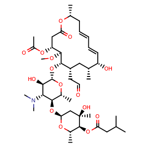Chemical structure of Josamycin , CAS 16846-24-5, AChemBlock Z238815