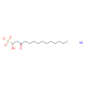 Chemical structure of 1-Tetradecanesulfonic acid, 1-hydroxy-3-oxo-, monosodium salt , CAS 112714-99-5, AChemBlock Z238819