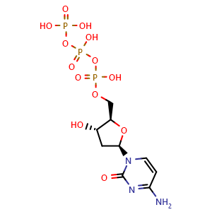Chemical structure of Deoxycytidine triphosphate , CAS 2056-98-6, AChemBlock Z238836