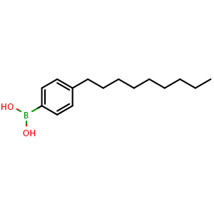 Chemical structure of 4-Nonylphenylboronic acid , CAS 256383-45-6, AChemBlock Z238843