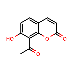 Chemical structure of 8-Acetyl-7-Hydroxycoumarin , CAS 6748-68-1, AChemBlock Z238857