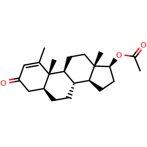 Chemical structure of Metenolone acetate , CAS 434-05-9, AChemBlock Z238864