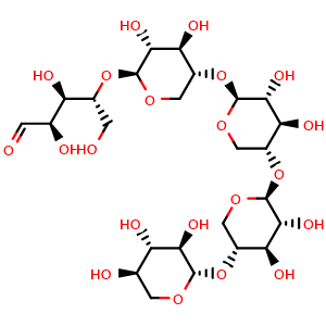 Chemical structure of 1,4-b-D-Xylopentaose , CAS 49694-20-4, AChemBlock Z238866