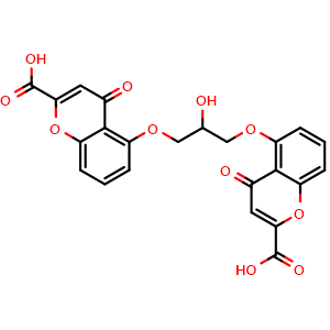 Chemical structure of Cromoglicic acid , CAS 16110-51-3, AChemBlock Z238869