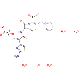 Chemical structure of Ceftazidime Pentahydrate , CAS 78439-06-2, AChemBlock Z238870