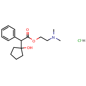 Chemical structure of Cyclopentolate Hydrochloride , CAS 5870-29-1, AChemBlock Z238877