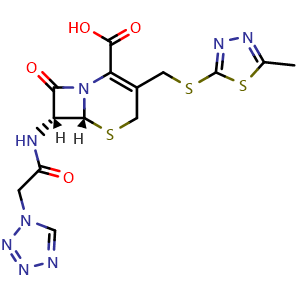 Chemical structure of Cefazolin , CAS 25953-19-9, AChemBlock Z238878