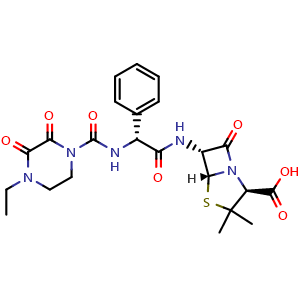 Chemical structure of piperacillin , CAS 61477-96-1, AChemBlock Z238889