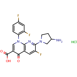 Chemical structure of Tosufloxacin hydrochloride , CAS 104051-69-6, AChemBlock Z238897