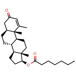 Chemical structure of Methenolone enanthate , CAS 303-42-4, AChemBlock Z238908