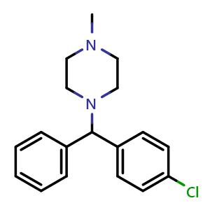 Chemical structure of Chlorcyclizine , CAS 82-93-9, AChemBlock Z238931