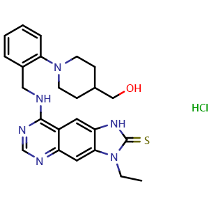 Chemical structure of Thioquinapiperifil dihydrochloride , CAS 204077-66-7, AChemBlock Z238933