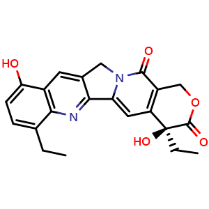 Chemical structure of 12-Ethyl-9-hydroxycamptothecin , CAS 119577-28-5, AChemBlock Z238942