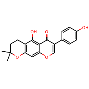 Chemical structure of Dihydroalpinumisoflavone , CAS 63807-90-9, AChemBlock Z238943