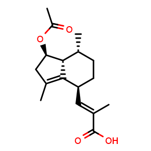 Chemical structure of Acetoxyvalerenic acid , CAS 84638-55-1, AChemBlock Z238949