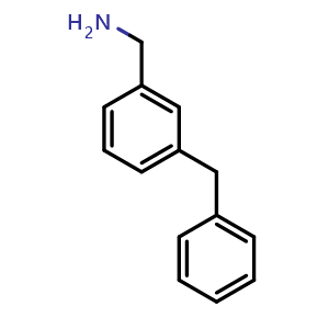 Chemical structure of (3-Benzylphenyl)MethanaMine , CAS 74672-16-5, AChemBlock Z238985