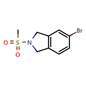 Chemical structure of 5-bromo-2-(methylsulfonyl)isoindoline , CAS 2163477-10-7, AChemBlock Z238987